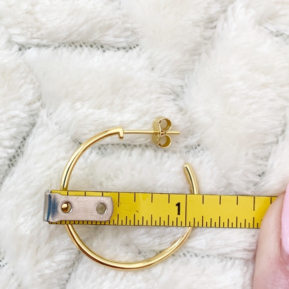 Marrin Costello 14k Gold Plated & White Topaz Hoop Earrings & Bracelet Set - Picture 7 of 11